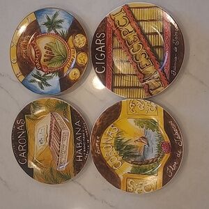 4 American Atelier Cigar Plates